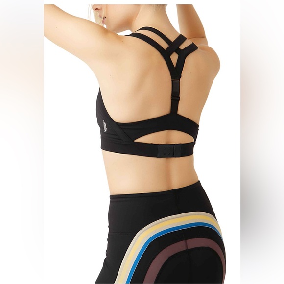 🆕 Free People FP Movement Run Racer Sports Bra Black Sz L - Picture 12 of 14